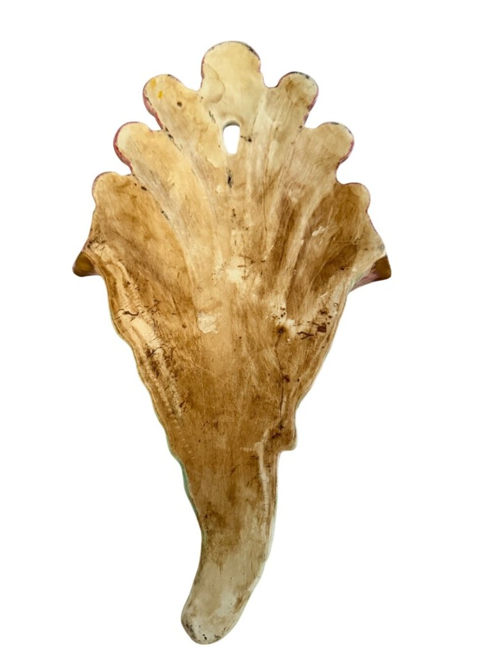 Antique French Cornucopia Shaped Hand-painted Floral Wall Vase Decorative - Picture 6 of 15